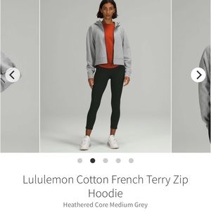Lululemon French Terry Zip - Heathered Grey